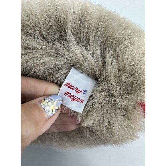 Vintage Mary Meyer Fat Mouse Red Ears Nose Long Tail Plush Stuffed Animal - Picture 8 of 9